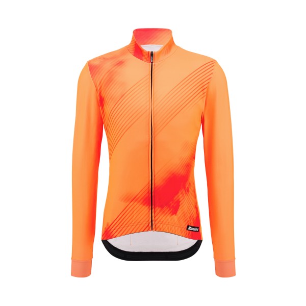 SANTINI PURE DYE LONG SLEEVED FLUO ORANGE CLASSIC FIT SWEATER | Reference: 4W216075PUREDYEFLUOOR