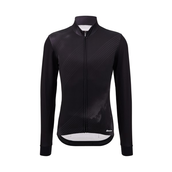 SANTINI PURE DYE LONG SLEEVED BLACK CLASSIC FIT SWEATER | Reference: AW216075PUREDYEBLACK