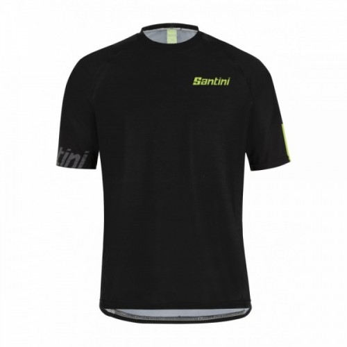 MAGLIA SANTINI SASSO MTB NERO VERDE FLUO | Codice: 0M499GLLSASSO_NEVF