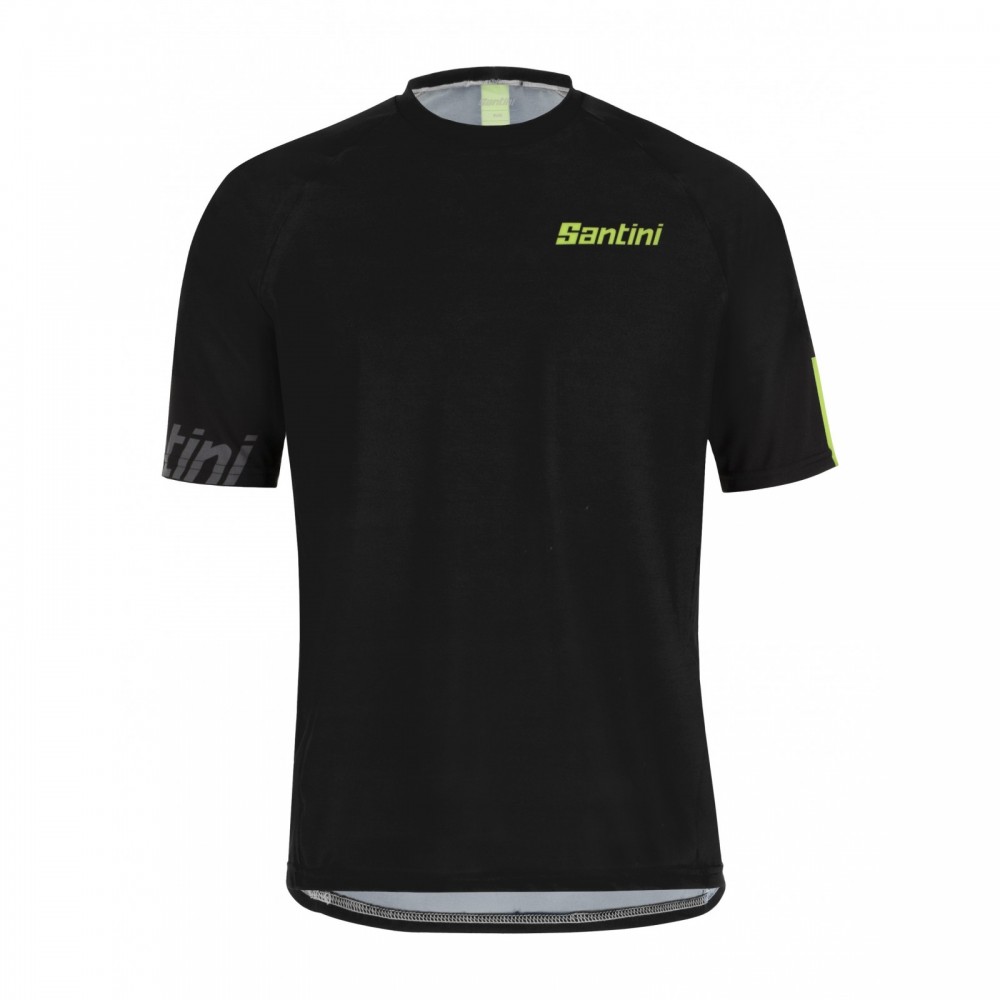 SHIRT SANTINI SASSO MTB BLACK GREEN FLUO | Reference: 0M499GLLSASSO_NEVF