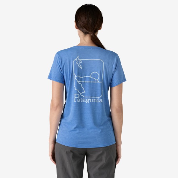 T-SHIRT PATAGONIA CAP COOL DAILY GRAPHIC WATERS WOMAN SWELLDRIFTER ABUNDANT BLUE X DYE | Reference: 45365.SDAX