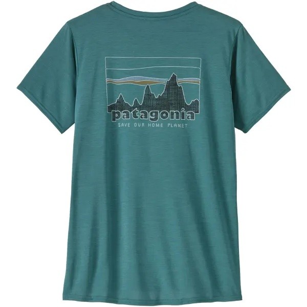 T-SHIRT PATAGONIA CAP COOL DAILY GRAPHIC WOMAN 73 SKYLINE WETLAND BLUE X DYE | Reference: 45250.SKWX