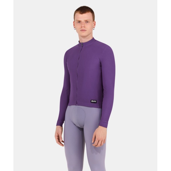 SANTINI RTR LONG-SLEEVE THERMAL JERSEY AUBERGINE | Reference: 5W216675RRTR-AUBERGINE