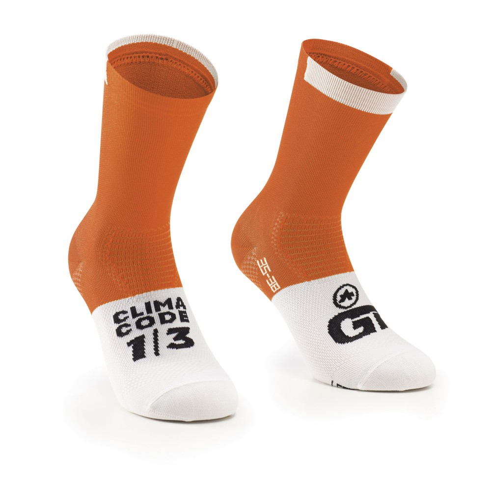 ASSOS GT SOCKS C2 DROID ORANGE | Reference: P13.60.700.3E